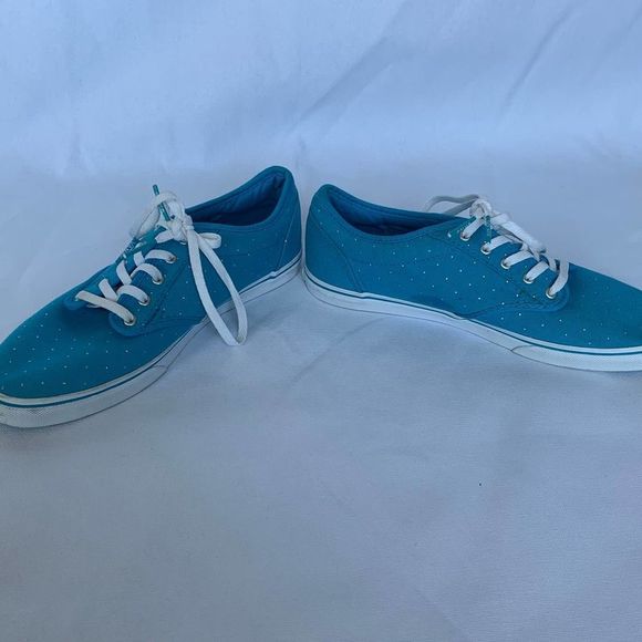 Vans Classic Teal with silver polka dots Shoes 8 - Picture 2 of 8